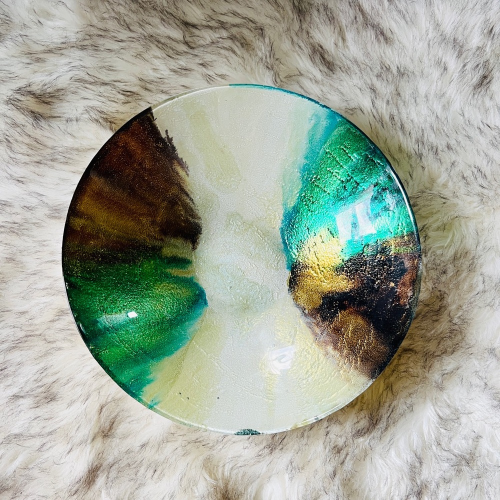 Large Handmade Decorative Turkish Glass Bowl